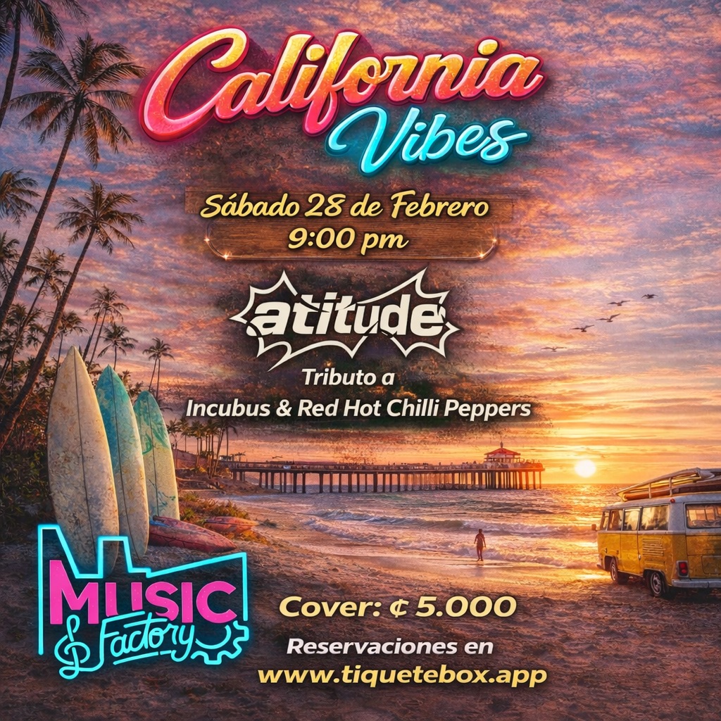 "California Vibes by Atitude" Tributo a Incubus & Red Hot Chilli Peppers